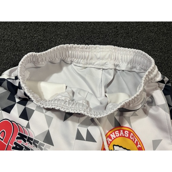 Kansas City Chiefs All Over Print Athletic Jogger Pants White Red Men's Size S - Picture 9 of 16